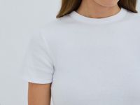 Футболка в рубчик, Белый