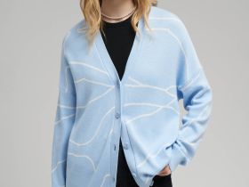 Легкий свободный кардиган с хлопком