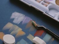 Набор прессованной пастели nuance., Tablette chromatique, яркие оттенки, 10 цв., с инструментами