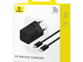 Сетевое зарядное устройство Baseus GaN Charger 30W Type-C/кабель Type-C- Type-C 100см (P10110902113-00) (черный)