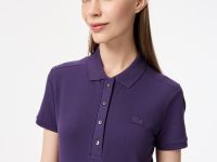 Женское поло Lacoste приталенного кроя из эластичного хлопка
