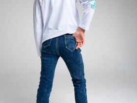 Джинсы, утепленные флисом, для девочки