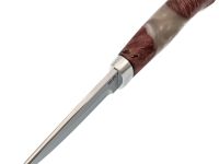 Нож Ланцет, сталь 95х18, рукоять кап клена/акрил