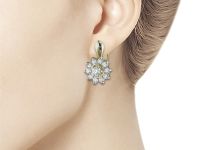 Серьги из желтого золота с бриллиантами э0301сг04202940