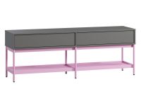 ТВ-тумба Изи 158x53 Графитовый/Розовый
