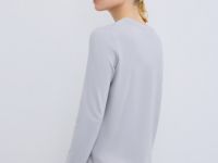 Лонгслив из плотного интерлока, Серый