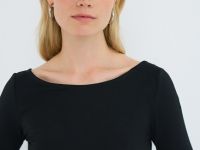 Боди из вискозы, Черный