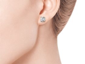 Пусеты из красного золота с бриллиантами э0201пс11102400