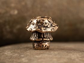 Бусина для темляка Мухоморчик, бронза