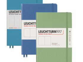 Записная книжка нелинованная Leuchtturm A5 251 стр., твердая обложка ,пастельный зеленый