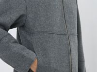 Куртка из пальтовой ткани с шерстью, Серый