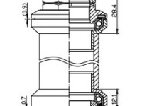 Рулевая колонка Neco H671 1" резьбовая (черный)