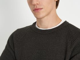 Джемпер с рукавом реглан и округлой горловиной