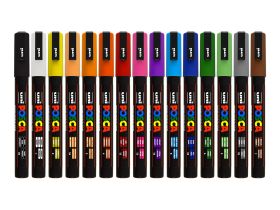 Маркер UNI "POSCA" PC-3M, 0,9-1,3 мм, наконечник пулевидный, №42 цвет бронзовый