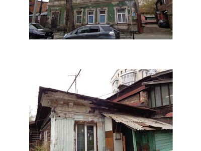 Усадьба Козминской: дом жилой, флигель; в 1910-х гг. шапочная мастерская Кончина