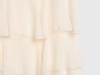 Юбка макси с ярусами, Бежевый