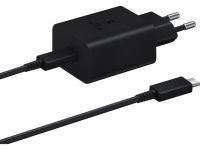 Сетевое зарядное устройство Samsung Super Fast Charger Type-C 45W + Cable Type-C 5А/1m (черный)