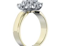 Кольцо из комбинированного золота с бриллиантами э1001кц09160400