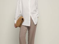 Укороченные брюки свободного силуэта
