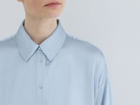 Блузка из сатина, Голубой