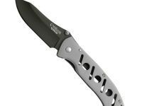 Нож складной Camillus Wide Clip Point, сталь AUS-8, рукоять 6061 T-6 Aluminium, серый