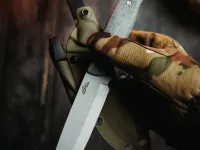 Туристический нож N.C.Custom Forester, сталь AUS-10, рукоять микарта +огниво