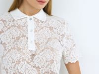 Поло из кружева, Белый