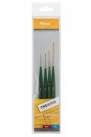 Набор кистей Синтетика для миниатюр Pinax "Creative Line" 4 шт, ассорти