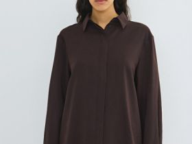 Блузка из модала, Коричневый