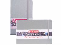 Блокнот для зарисовок Art Creation 21х15 см 80 л 140 г, твердая обложка, блестящее серебро (цвет мет