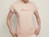 Футболка из мерсеризованного хлопка с принтом