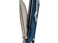 Складной нож SRM Rubik 7228B-ME2, сталь 140Cr, рукоять микарта, синий