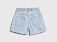 Джинсовые шорты на резинке с поясом, Голубой
