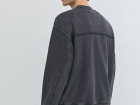 Свитшот с эффектом стирки, Серый