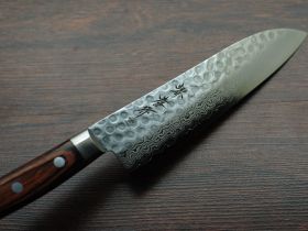 Нож Сантоку 180 мм, Sakai Takayuki, сталь VG-10 Damascus 17 слоев, рукоять дерево Pakka