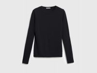 Лонгслив из плотного интерлока, Черный