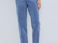 Прилегающие джинсы Mom, Голубой