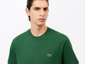 Мужская хлопковая футболка Lacoste с коротким рукавом