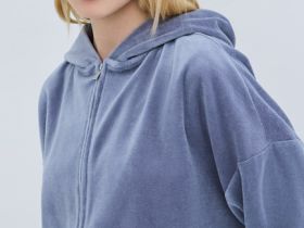 Толстовка из бархата, Синий