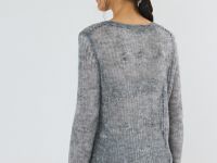 Двуслойный джемпер из мохера и шерсти, Серый