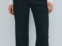 Джинсы клёш с высокой посадкой, Синий