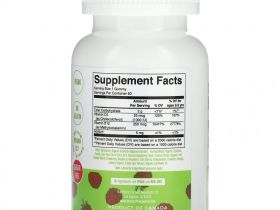 MaryRuth Organics, Жевательные мармеладки с витамином D3 и B12, малина, 60 шт.