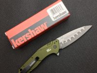 Полуавтоматический складной нож Kershaw Dividend, сталь композит CPM D2/N690, рукоять алюминий, олива