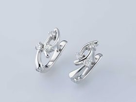 Серьги из серебра с бриллиантами э0601сг04211014