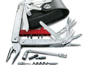 Мультитул Victorinox SwissTool Plus, сталь X50CrMoV15, рукоять нержавеющая сталь, серый