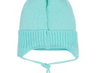 Шапка вязаная с помпоном для девочки