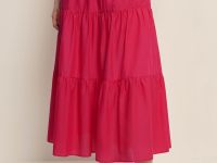 Юбка макси на резинке со съемной подкладкой