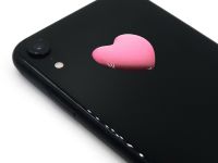 Стикер объемный "Розовое сердце"