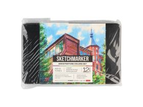 Набор карандашей акварельные Sketchmarker "Архитектура", 12 цветов, жестяной пенал