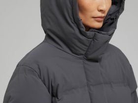 Длинный пуховик с натуральным пухом